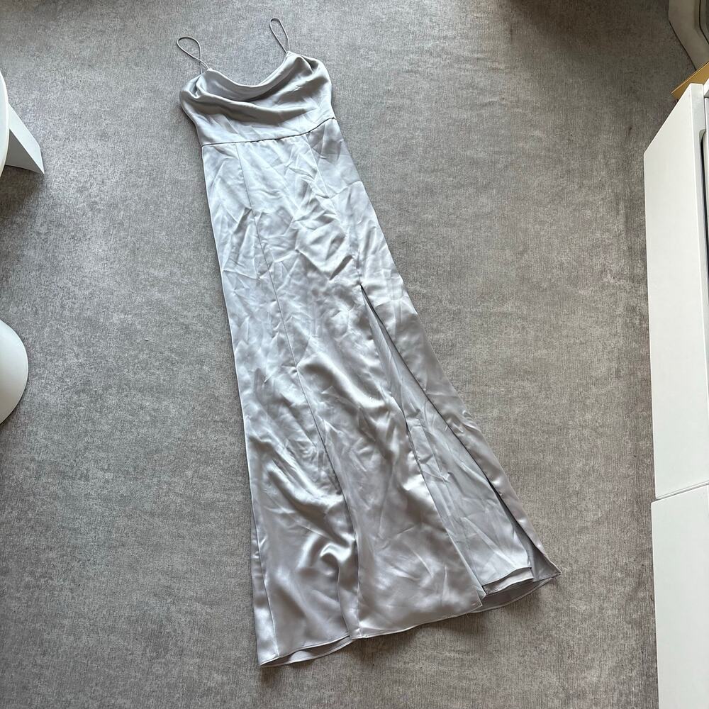 Amsale Chloe Satin Maxi Dress - Picture 2 of 9